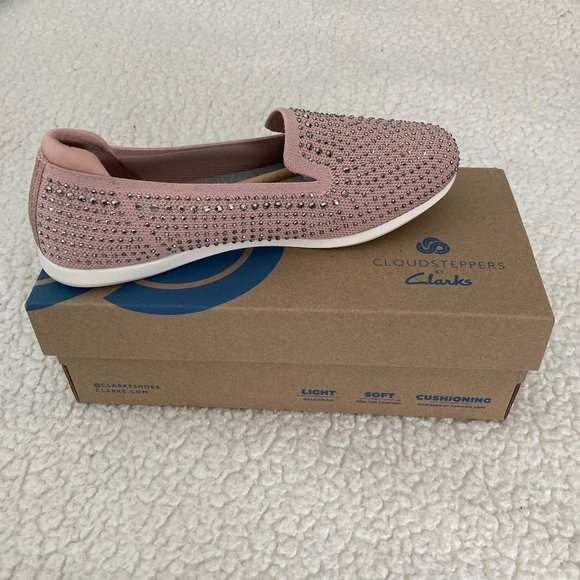 Clarks Cloudsteppers Carly Dream Sparkle Slip-On Sneaker/Loafer 7.5W NEW! - Picture 2 of 8